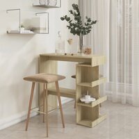 Bartafel met opbergrek 100x50x101,5 cm hout sonoma eiken 3