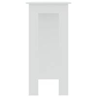 Bartafel met schap 102x50x103,5 cm bewerkt hout wit 4