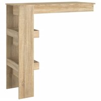 Bartafel wandgemonteerd 102x45x103,5 cm bewerkt hout eikenkleur 5