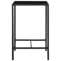 Tuinbartafel 70x70x110 cm poly rattan en glas bruin 3