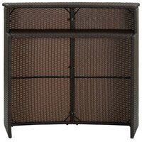 Tuinbartafel 120x55x110 cm poly rattan bruin 2