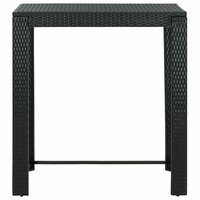 Tuinbartafel 100x60,5x110,5 cm poly rattan zwart 2