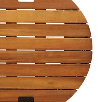 Tuinbijzettafels 2 st met houten blad poly rattan zwart 9