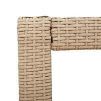 Tuinbijzettafel met houten blad 60x40x75 cm poly rattan beige 9