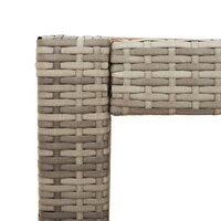 Tuinbijzettafel met houten blad 100x40x75 cm poly rattan grijs 9