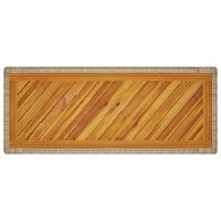 Tuinbijzettafel met houten blad 100x40x75 cm poly rattan beige 8