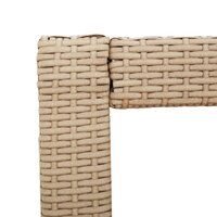 Tuinbijzettafel met houten blad 100x40x75 cm poly rattan beige 9