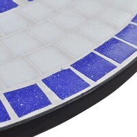 Bistrotafel 60 cm moza&iuml;ek blauw en wit 4
