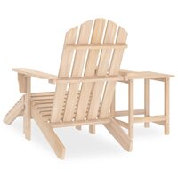 Tuinstoel Adirondack met voetenbank en tafel massief vurenhout 4