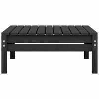 Tuinvoetenbank massief grenenhout zwart 3