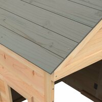 Speelhuis met afsluitbare deur en bloempotten massief vurenhout 9