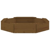 Zandbak met bankjes achthoekig massief grenenhout honingbruin 5