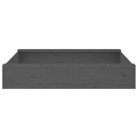 Zandbak met bankjes vierkant massief grenenhout grijs 5