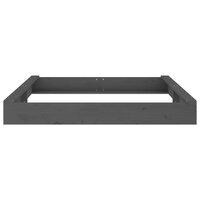 Zandbak met bankjes vierkant massief grenenhout grijs 5