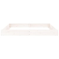 Zandbak met bankjes vierkant massief grenenhout wit 4