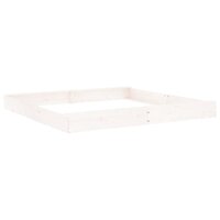 Zandbak met bankjes vierkant massief grenenhout wit 6