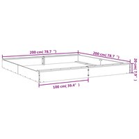 Zandbak met bankjes vierkant massief grenenhout wit 9