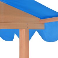 Kinderspeelhuis met zandbak UV50 vurenhout blauw 7
