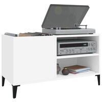 Platenkast 84,5x38x48 cm bewerkt hout wit 4