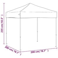 Partytent inklapbaar 2x2 m blauw 8