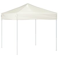 Partytent inklapbaar 2x2 m cr&egrave;mekleurig 2