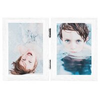 Fotolijst tweeluik 2x(13x18 cm) wit 2