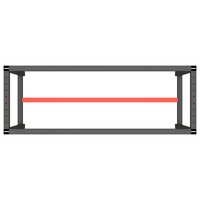 Werkbankframe 140x50x79 cm metaal matzwart en matrood 5