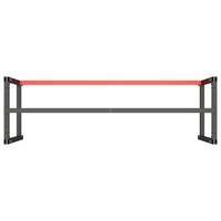 Werkbankframe 180x57x79 cm metaal matzwart en matrood 6