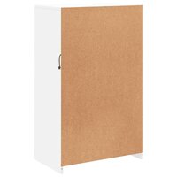 Bijzetkast met LED-verlichting bewerkt hout wit 9