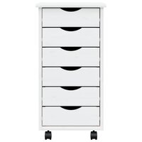 Ladekast MOSS verrijdbaar massief grenenhout wit 4