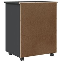 Ladekast MOSS verrijdbaar massief grenenhout grijs 6