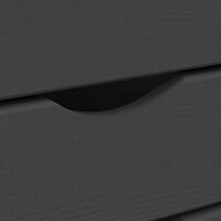 Ladekast MOSS verrijdbaar massief grenenhout grijs 7