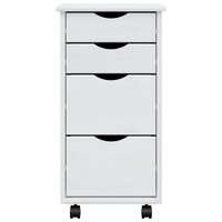 Ladekast MOSS verrijdbaar massief grenenhout wit 4