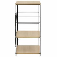 Magnetronkast 60x39,6x79,5 cm bewerkt hout zwart en eikenkleur 4