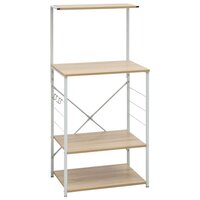 Magnetronkast 60x39,6x123 cm bewerkt hout wit en eikenkleurig 2