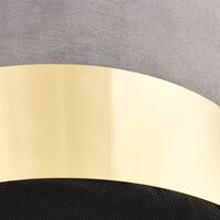Kruk fluweel lichtgrijs en goudkleurig 3