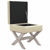 Opbergkruk 45x45x49 cm linnen beige 4