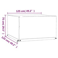 Tuinmeubelhoezen 2 st 8 ogen vierkant 125x125x75 cm 10