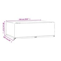 Tuinmeubelhoezen 2 st met 12 oogjes rechthoekig 230x165x80 cm 10