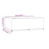 Tuinmeubelhoes met 12 oogjes rechthoekig 230x165x80 cm 9