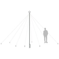 Kerstboomverlichting met 576 LED&amp;apos;s binnen en buiten 3,6 m blauw 7