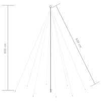 Kerstboomverlichting 1300 LED&amp;apos;s binnen/buiten 8 m koudwit 8