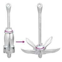 Anker inklapbaar 6 kg smeedijzer zilverkleurig 6