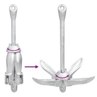 Anker inklapbaar 8 kg smeedijzer zilverkleurig 6