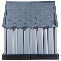 Hondenhok 92x87x91 cm kunststof grijs 5