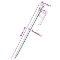 Tentharingen 24 st 9 mm 20 cm gegalvaniseerd staal 6