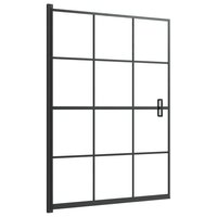 Douchewand 100x140 cm ESG zwart 2