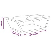 Hondenvoerbakken verhoogd 35,5x18x10,5 cm bamboe 7