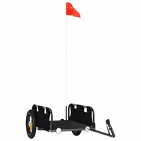 Fietstrailer oxford stof en ijzer zwart 2