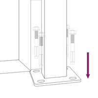 Poort 105x80 cm vierkant cortenstaal 10